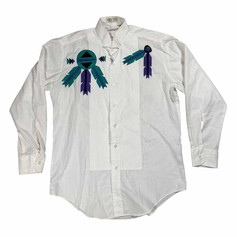 Neil Allyn Vintage Mens Western Tuxedo Shirt Medium